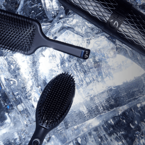 GHD Glide Spazzola Lisciante , Puddle Brush e Pochette Gift Set – Cape