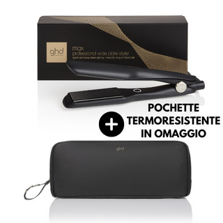 GHD Max Styler  | Piastra Professionale Capelli con Pochette Termoresistente | Celebre Store