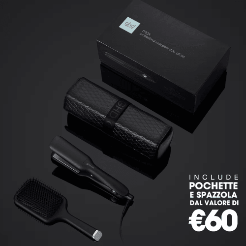 GHD Max Styler Gift Set Regalo – Piastra Spazzola e Pochette in Omaggi