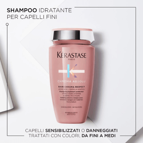 Kerastase Chroma Absolu Bain Chroma Respect 250ml - Shampoo idratante per capelli fini
