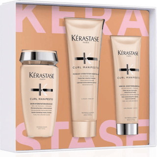 Kerastase Kit Curl Manifesto - Cofanetto regalo - Set 3 pezzi per capelli ricci - Shampoo balsamo e trattamento crema