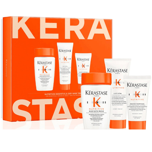 Kerastase Kit Nutritive - Cofanetto Regalo: Set 3 Pezzi per Capelli Secchi (Shampoo, Balsamo, Termoprotettore)