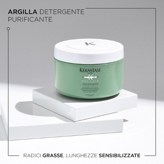 Kerastase Kit Specifique - Cofanetto regalo - Set 3 pezzi per capelli grassi e secchi - Shampoo maschera e argilla