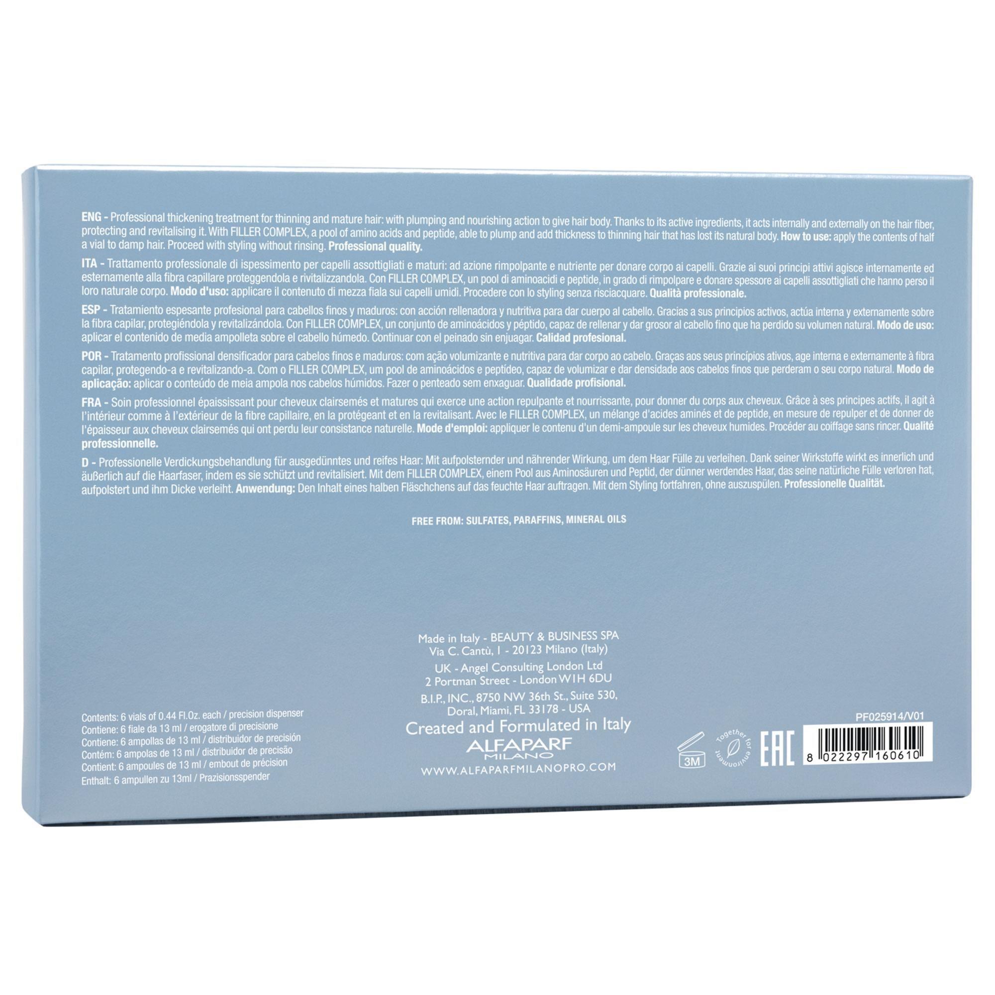 Alfaparf Semi di Lino Density Thickening Lotion 6 x 13ml - Capelli Fin