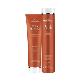 Medavita Beta Refibre Set: Shampoo e Maschera Riparatrice - Per Capelli Danneggiati