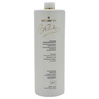 Medavita Blondie Ice Blonde Enhancing Shampoo 1250ml - Shampoo Rinforzante Anti-Giallo per Capelli Biondi Freddi