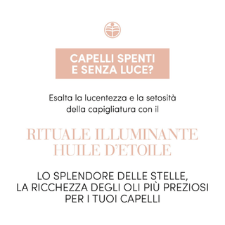 Bottiglia di Medavita Huile D'etoile Shampoo di Oli Inebriante 1250ml per capelli spenti e senza vita. Shampoo illuminante e nutritivo con olio di Sacha Inchi, Moringa, Cipero Dolce e Semi di Lino. Detersione bilanciata e protezione.