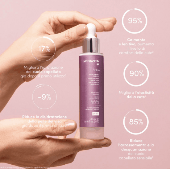 Medavita Velour Siero Night Reset Serum 50ml - Per capelli sensibili