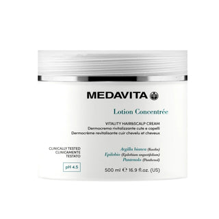 Medavita Lotion Concentree Vitality Hair & Scalp Cream 500ml - Dermocrema Rivitalizzante Anticaduta per Capelli