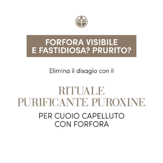 Bottiglia di Medavita Puroxine Shampoo Antiforfora ad Azione Istantanea 1000ml, uno shampoo antiforfora potenziato per eliminare la forfora e proteggere il cuoio capelluto. Formula con Melaleuca, Lavanda e Rosmarino.