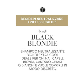 Medavita Black Blondie Extra Cool Blonde Neutralizing Shampoo 250ml - Shampoo Anti-Giallo Intenso per Capelli Biondi Decolorati