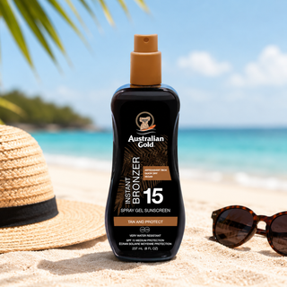 Australian Gold SPF15 Spray Gel with Bronzer 237 ml