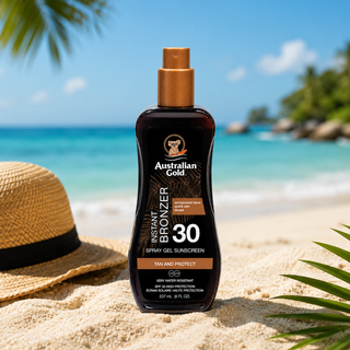 Australian Gold SPF30 Spray Gel with Bronzer 237 ml
