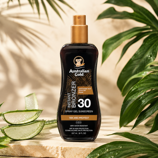 Australian Gold SPF30 Spray Gel with Bronzer 237 ml