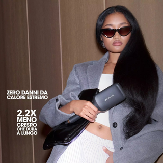 ghd Glide+ Max Spazzola Lisciante Professionale Nera – Capelli Lunghi, Spessi e Ricci
