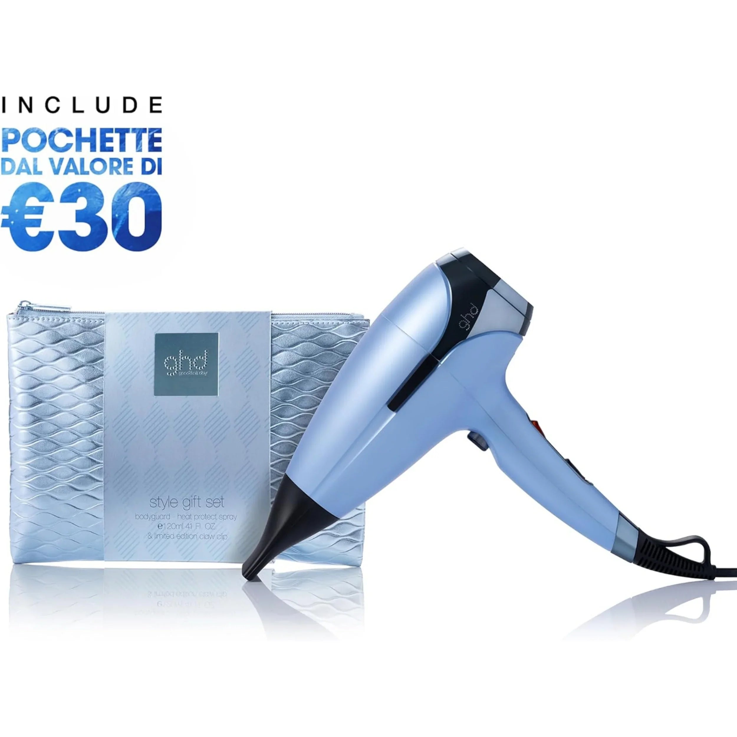 GHD Helios Phon Professionale Blu Ghiaccio Set Regalo – Asciugatura Ra