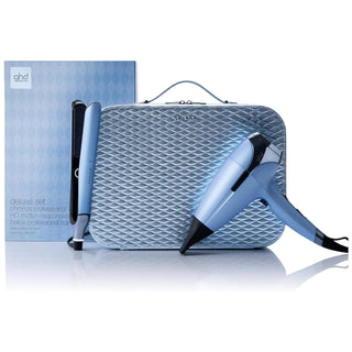 GHD Set Piastra Asciugacapelli Blu Chronos Helios