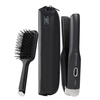 GHD Unplugged Styler Nera Gift Set con Mini Paddle Brush