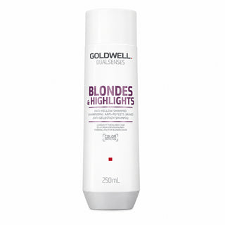 Goldwell Dualsenses Blondes & Highlights Anti-Yellow Shampoo 250 ml su sfondo bianco