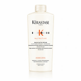 Kérastase Nutritive Bain Satin Riche 1000 ml – Shampoo Idratante per Capelli Molto Secchi