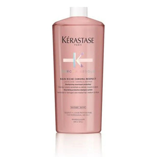 Kérastase Chroma Absolu Bain Chroma Respect Riche 1000 ml – Professional Nourishing Shampoo for Thick, Dry Color-Treated Hair