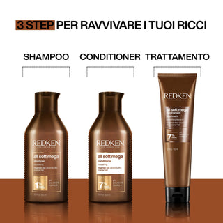 Redken All Soft Mega Curls Hydramelt Leave-In 150 ML – Trattamento Leave-In per Capelli Ricci