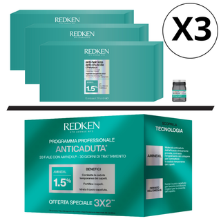 Aminexil 30x6 ml Fiale Anticaduta Redken Acidic Grow Full System - Bundle 3 scatole