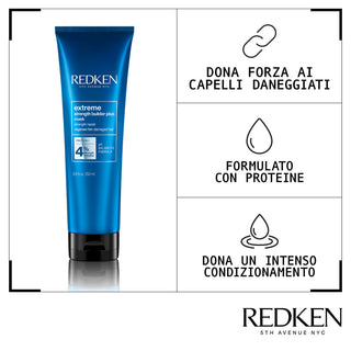 Redken Extreme Strength Builder Plus 250 ML – Maschera Fortificante per Capelli Molto Danneggiati