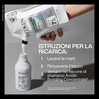 Redken Acidic Bonding Concentrate Shampoo 500ml Refill – Ricarica Shampoo Riparatore Capelli Danneggiati
