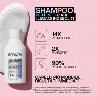 Redken Acidic Bonding Concentrate Shampoo 500ml – Shampoo Ricostruttore per Capelli Danneggiati