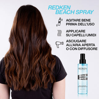 Redken Beach Spray 150 ML – Spray Effetto Mare per Onde Naturali e Capelli Mossi