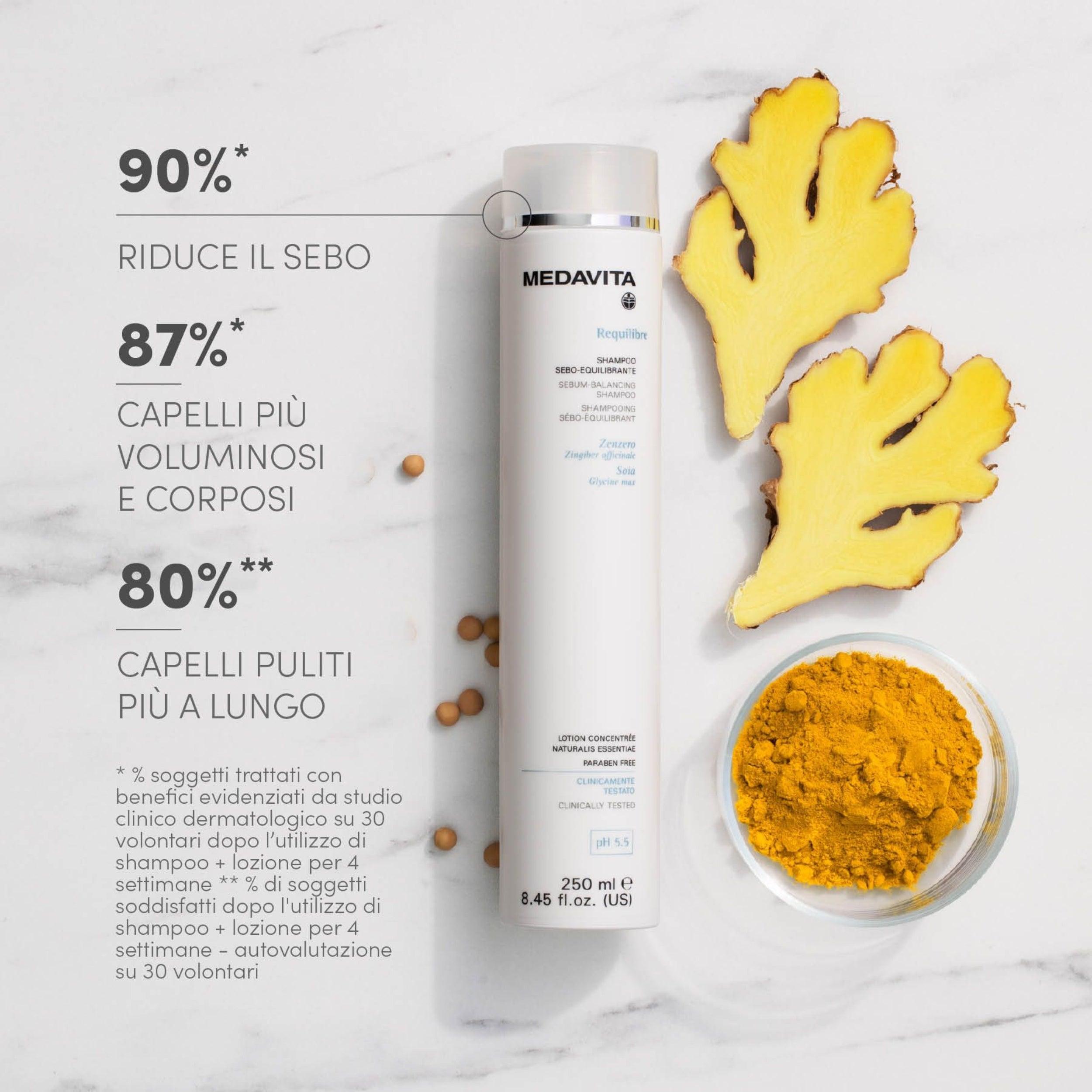 Medavita Requilibre Shampoo sebo-equilibrante 1000ml - Per Capelli Gra