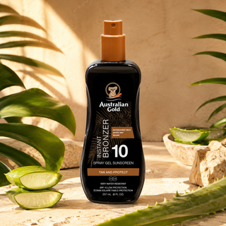 Australian Gold SPF10 Spray Gel with Bronzer 237 ml