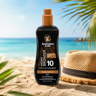 Australian Gold SPF10 Spray Gel with Bronzer 237 ml