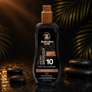 Australian Gold SPF10 Spray Gel with Bronzer 237 ml